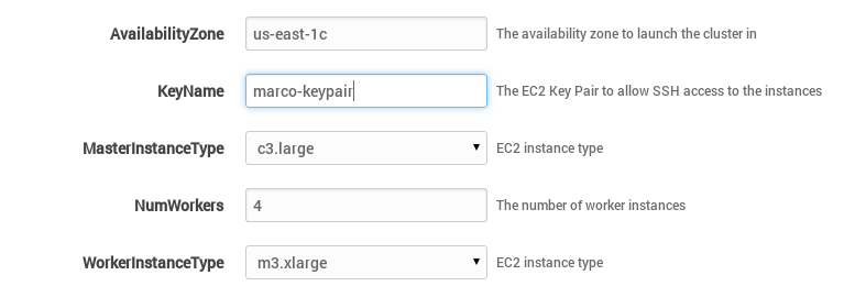 Enter your EC2 key pair name