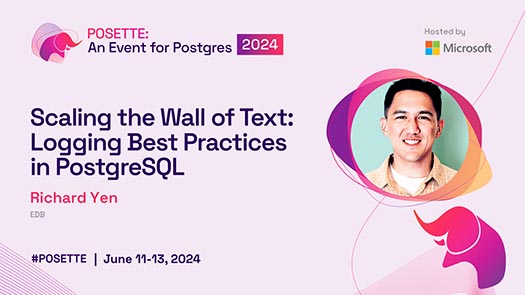 video thumbnail for Scaling the Wall of Text: Logging Best Practices in PostgreSQL